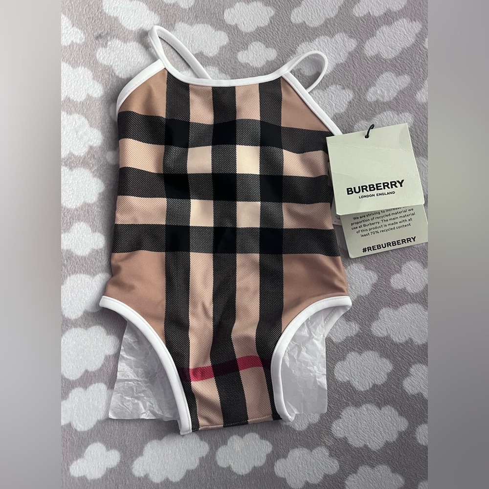 Burberry kids baby swim suit one piece.